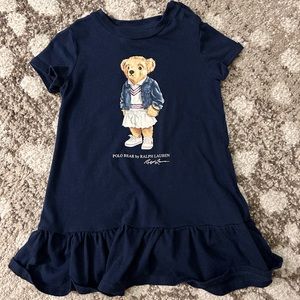 Polo Ralph Lauren Baby Girls Polo Bear Cotton Dress & Bloomers